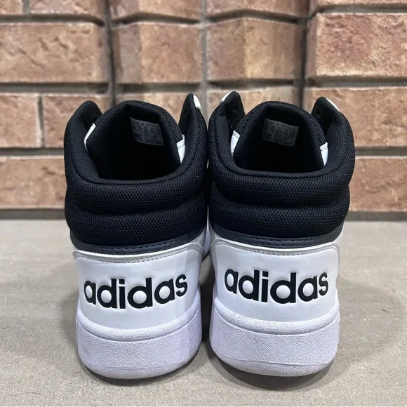 Adidas Mens | White & Black | Mid Hoops 2.0 GW3019 Athletic Men’s Shoes Size 12 - Picture 4 of 6